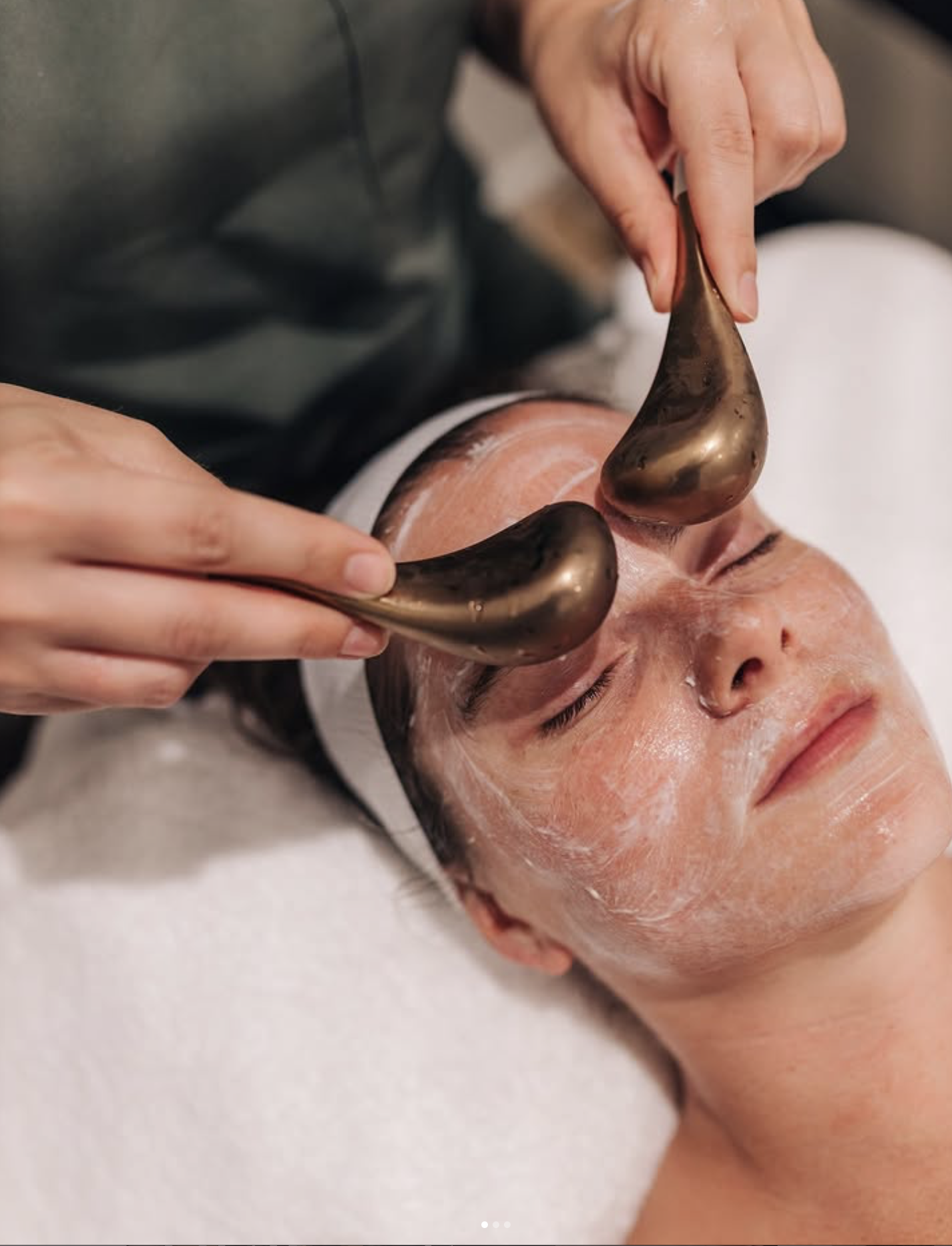 Cryo globes used during a facial treatment at The Well Spa