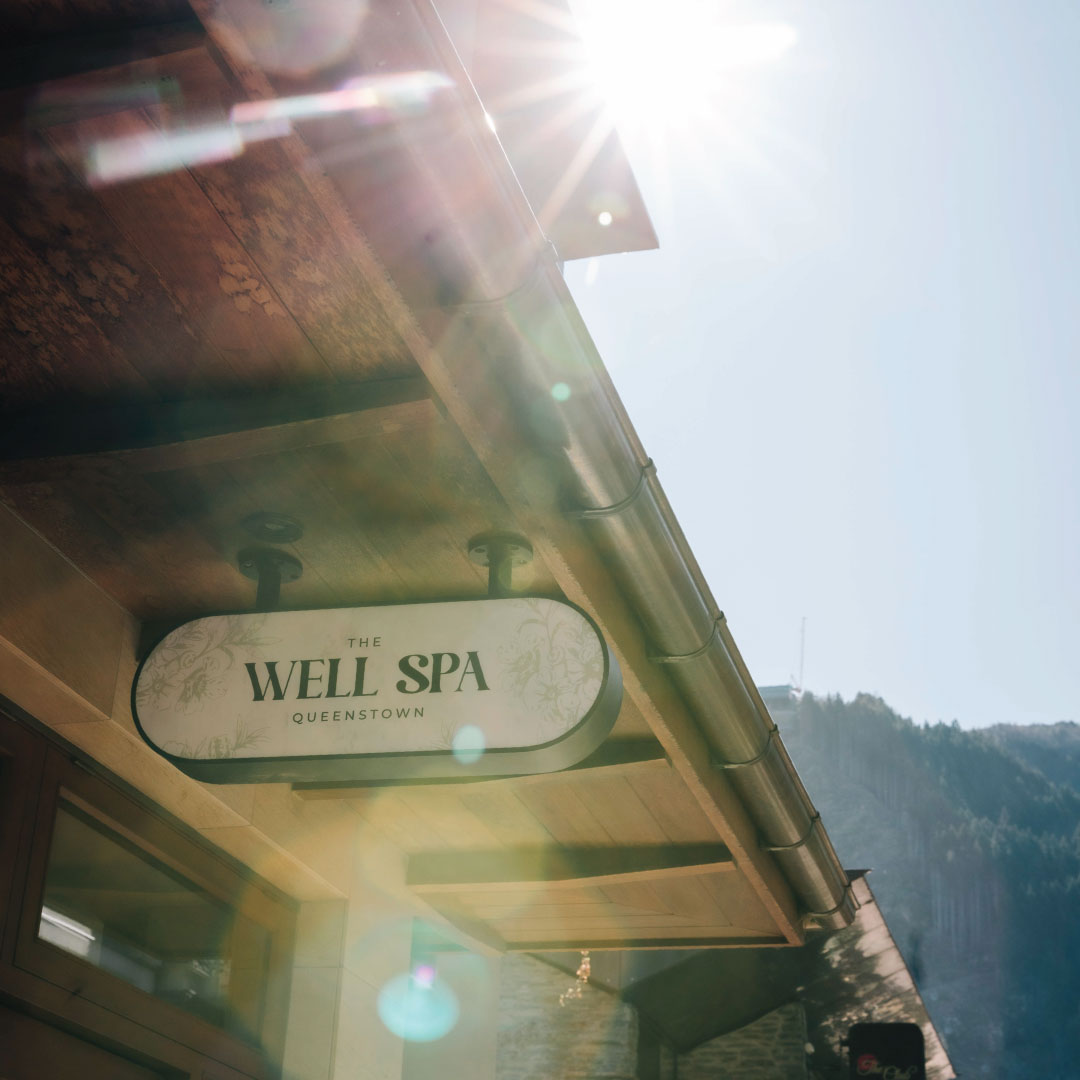 The Well Spa storefront on Earl Street, Queenstown